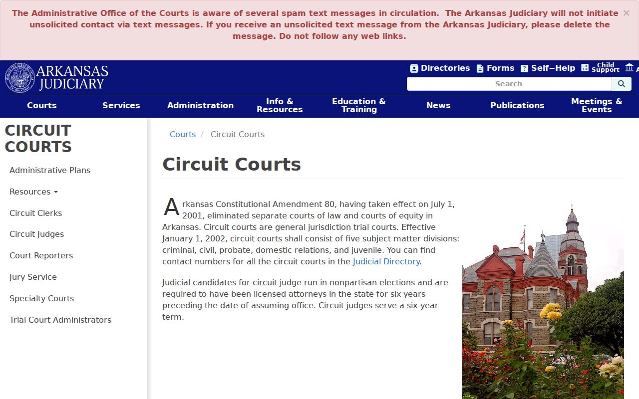 Arkansas criminal court case circuit court directory